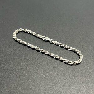 925 sterling silver rope bracelet 7” (3mm)